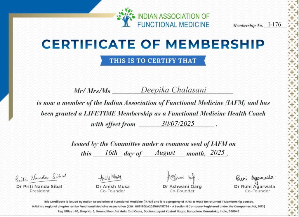 deepika chalasani, IAFM, Membership